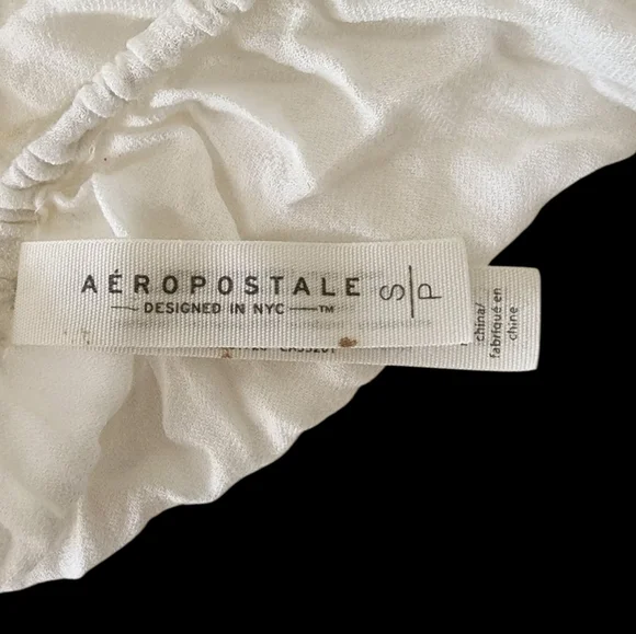 Aeropostale Tank Top Blouse Ivory/Embroidered - Picture 3 of 7